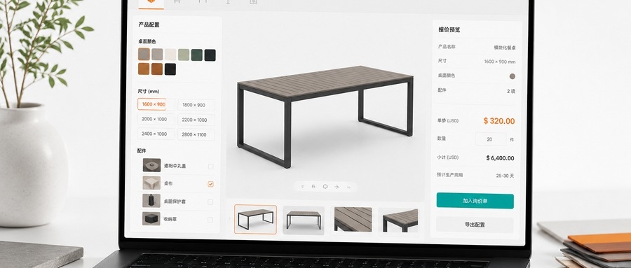 外贸独立站3D配置器怎么做？颜色、尺寸、配件与在线报价如何联动